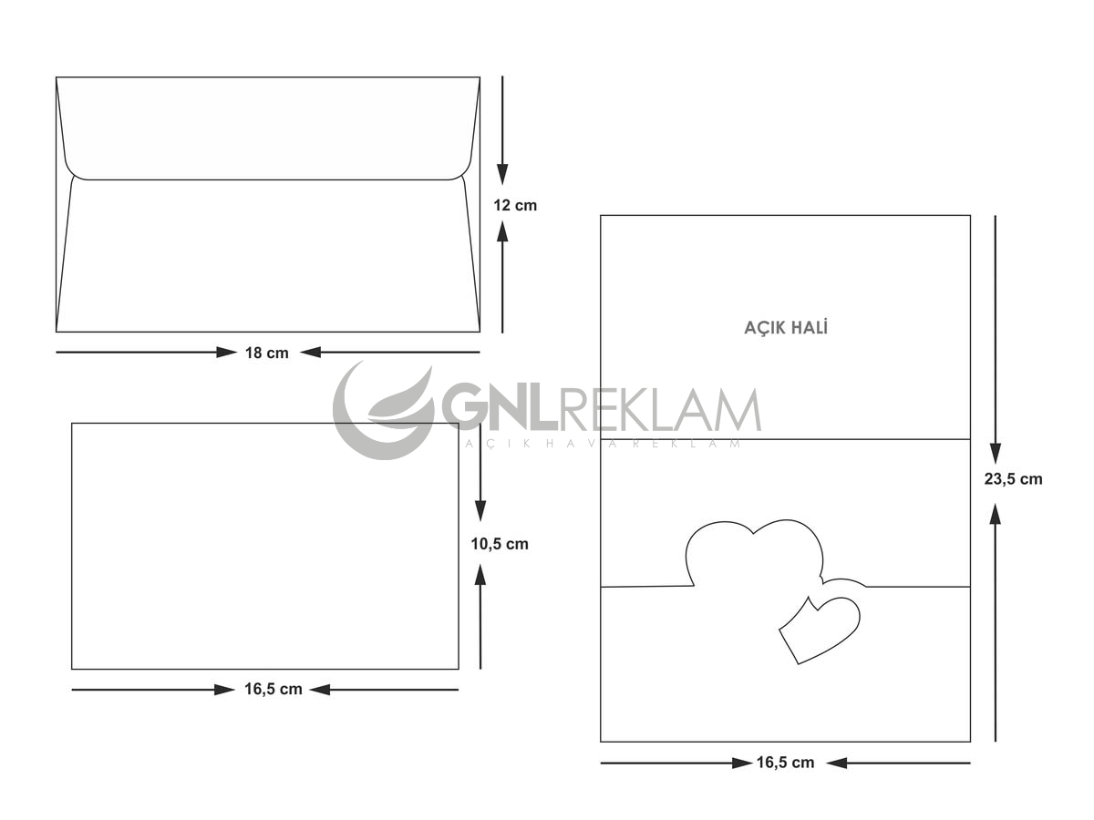 GNL DAVETİYE GDİ-10276 1 Paket (100 Adettir)