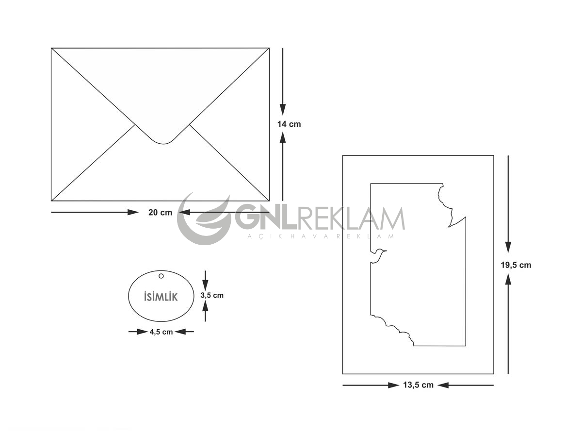 GNL DAVETİYE GDİ-10520 1 Paket (100 Adettir)