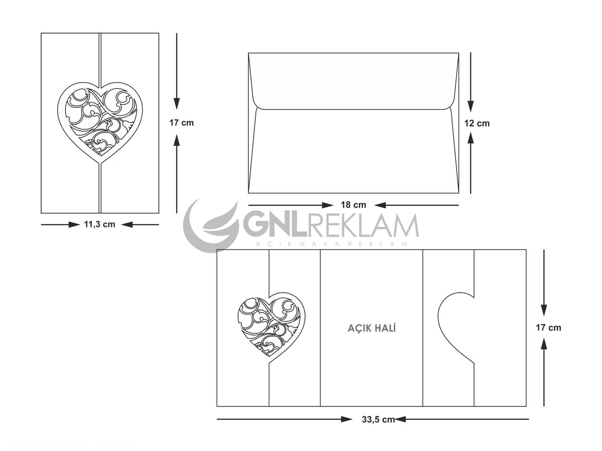 GNL DAVETİYE GDİ-10525 1 Paket (100 Adettir)