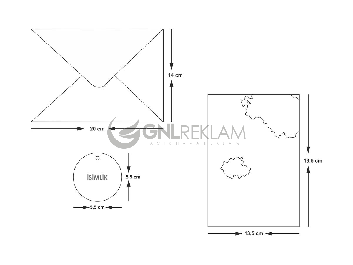 GNL DAVETİYE GDİ-10528 1 Paket (100 Adettir)