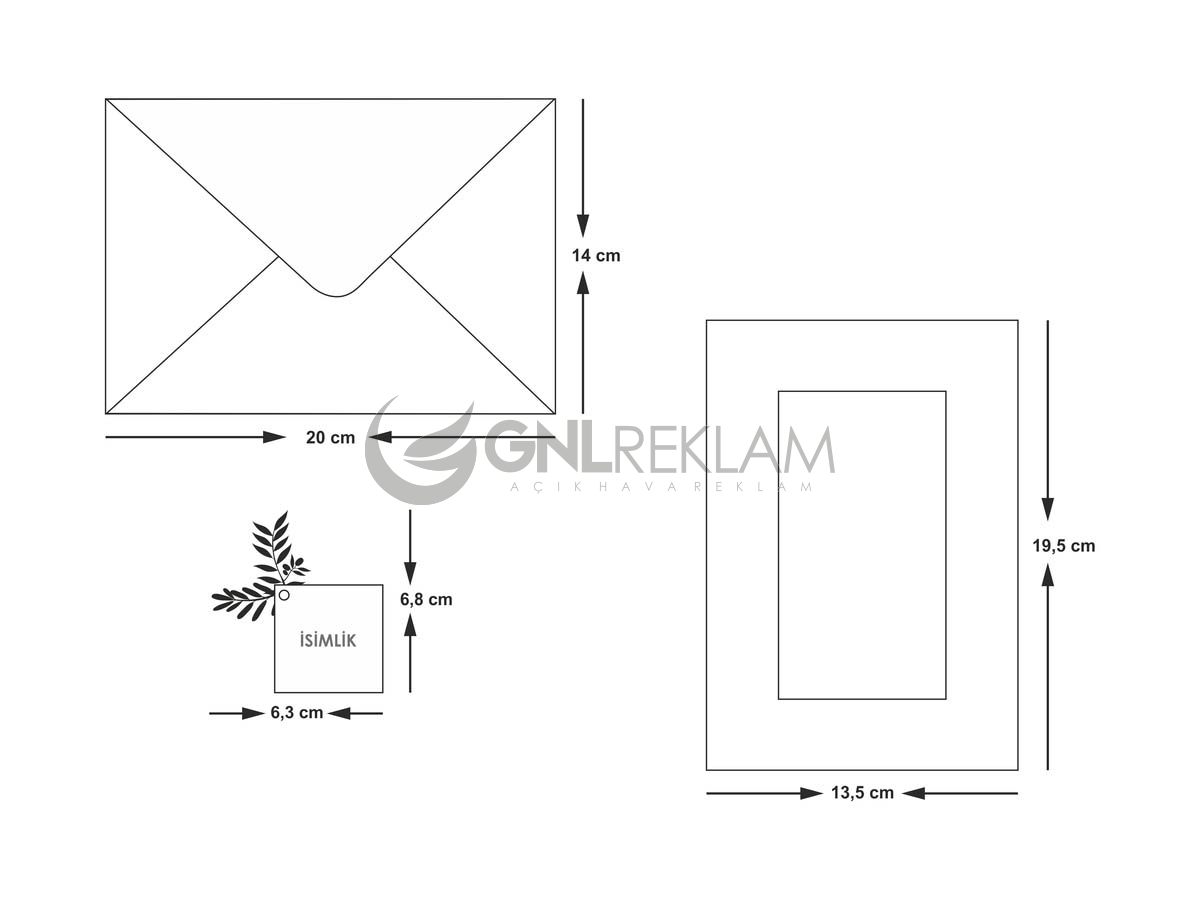 GNL DAVETİYE GDİ-10533 1 Paket (100 Adettir)