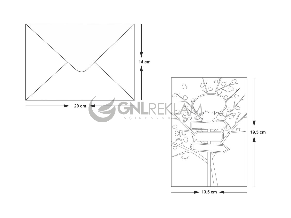 GNL DAVETİYE GDİ-10535 1 Paket (100 Adettir)