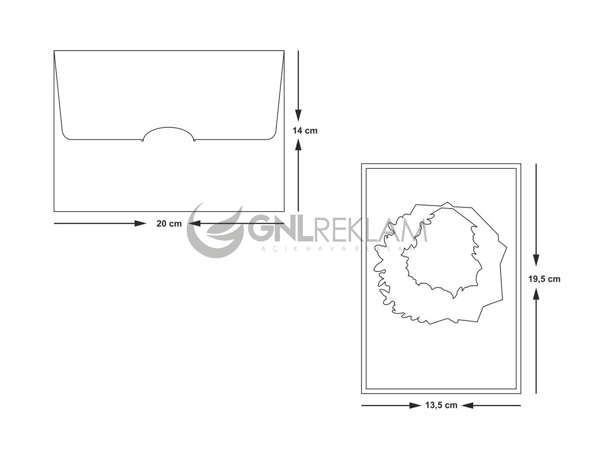 GNL DAVETİYE GDİ-10558  1 Paket (100 Adettir)